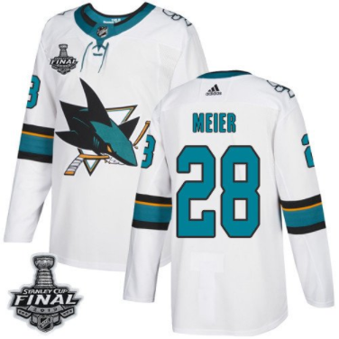 Sharks #28 Timo Meier Weiß 2019 Stanley Cup Final Stitched